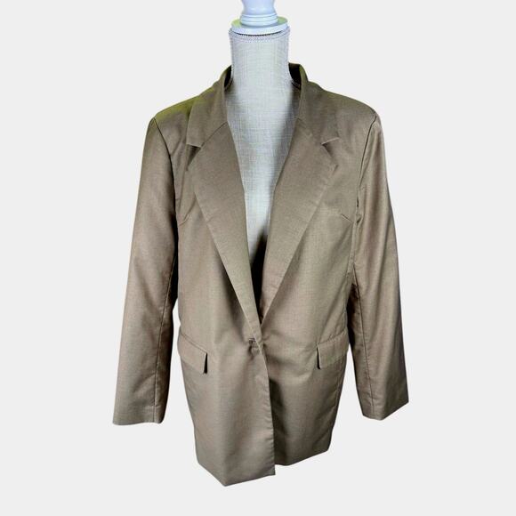 Lioness West Village Blazer Women's XL Tan Office Siren Career Preppy Academia - Picture 3 of 11